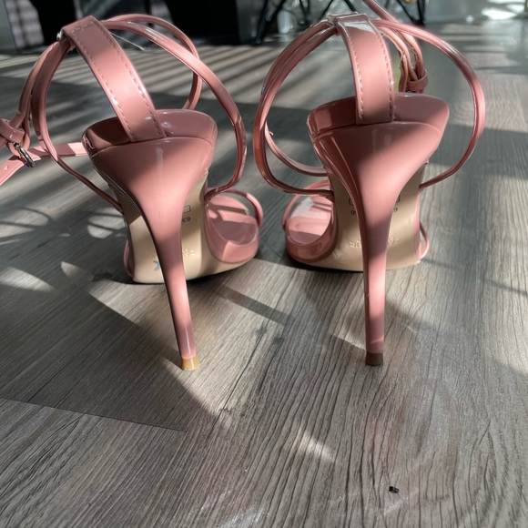 Coral Strappy Heels - Picture 10 of 13